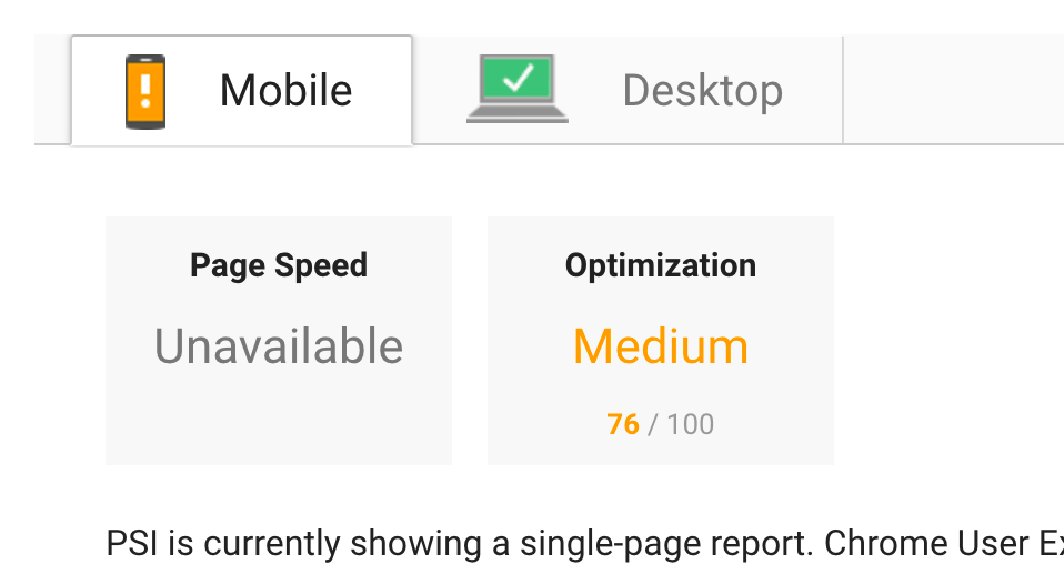 Mobile Not optimized as much, stuck at around 75 percent