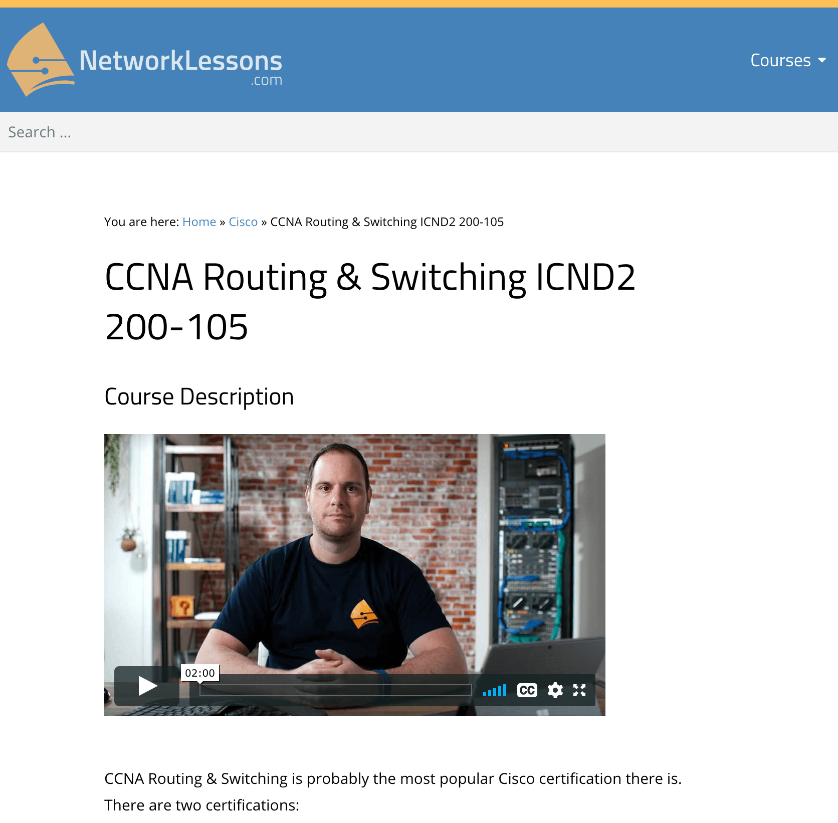 CCNA Routing & Switching ICND2 200-105 from NetworkLessons.com