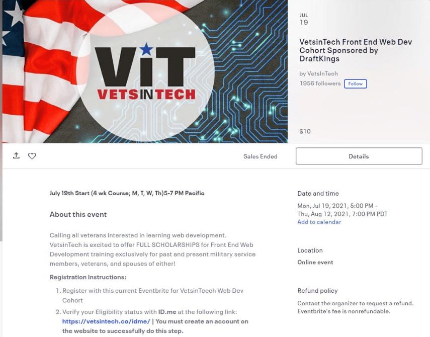 VetsinTech: Free (technology) education for Veterans